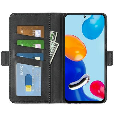 For Xiaomi Redmi Note 11 4G International Edition/Xiaomi Redmi Note 11S Double Buckle Wallet Style Folio Flip Leather Case