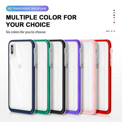 For iPhone Xs Max 6.5 Bright Series Shock-proof TPU+PC+Acrylic Back Cover Case