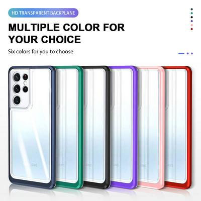 For Samsung Galaxy S21 Ultra 5G Bright Series Shock-proof TPU+PC+Acrylic Back Cover Case