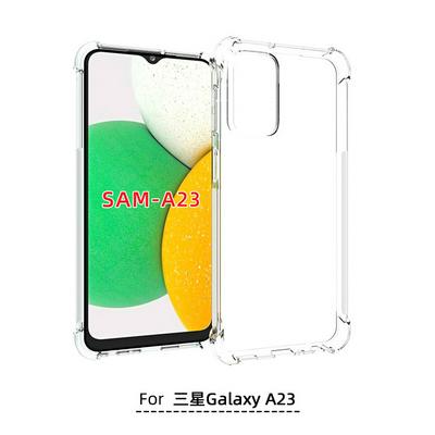 For Samsung Galaxy A23 Anti-Fingerprint Non-Slip Four Corners Shockproof Transparent Soft TPU Back Cover Case 