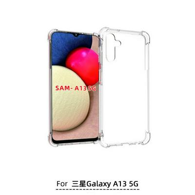 For Samsung Galaxy A13 5G Anti-Fingerprint Non-Slip Four Corners Shockproof Transparent Soft TPU Back Cover Case 