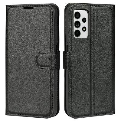 For Samsung Galaxy A33 5G Lychee Pattern Wallet Leather Case with Stand and Card Slots Function