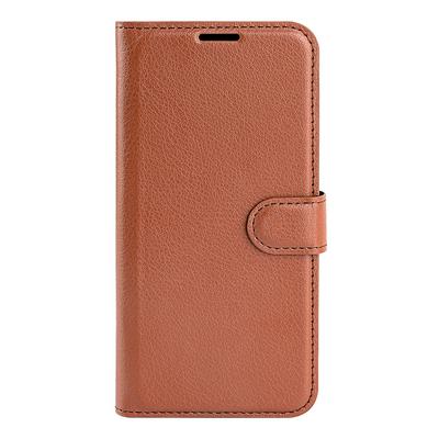 For Samsung Galaxy A04  Lychee Pattern Folio Flip Leather Case with Stand and Card Slots Function