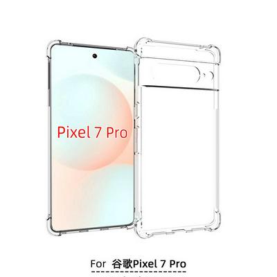 Anti-Fingerprint Non-Slip Waterproof Four Corners Shockproof Transparent Soft TPU Back Cover Protective Case for Google Pixel 7 Pro