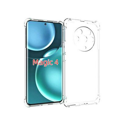 Anti-Fingerprint Non-Slip Waterproof Four Corners Shockproof Transparent Soft TPU Back Cover Protective Case for Honor Magic 4