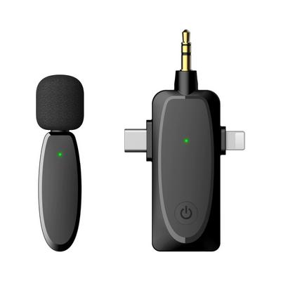 3 in 1 lavalier wireless microphone Universal iOS Android mobile phone computer camera recording live broadcast noise reduction