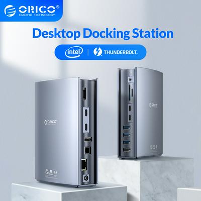 ORICO Thunderbolt 3 40Gbps Type C Docking Station Desktop USB C 4K HDMI-compatible 3.0 HUB RJ45 3.5mm PD60 SD With Power Adapter