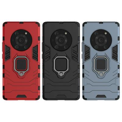 For Honor Magic 3 Pro Black Panther 2 in 1 Detachable Magnetic Attraction Shockproof with Stand Hard PC + Soft TPU Back Cover Case