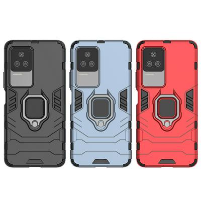 For Redmi K50 Pro Black Panther 2 in 1 Detachable Magnetic Attraction Shockproof with Stand Hard PC + Soft TPU Back Cover Case