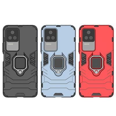 For Redmi K50 Black Panther 2 in 1 Detachable Magnetic Attraction Shockproof with Stand Hard PC + Soft TPU Back Cover Case