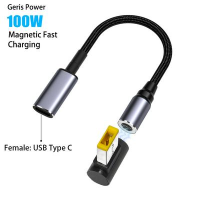 100W USB Type C Power Adapter Converter for Lenovo Thinkpad USB-C PD Magnetic Fast Laptop Charging Cable Wire Type C to Dc Cable