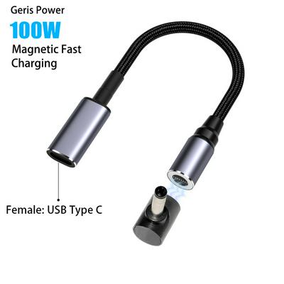 65W USB C PD to 4.0x1.7mm Dc Adapter Cable Magnetic Laptop Charger Converter for Lenovo IdeaPad 310 110 100s 100-15 YOGA 710