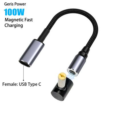 100W USB Type C PD to 5.5x1.7mm Dc Adapter Plug Connector Fast Magnetic Laptop Charging Cable Wire for Acer Aspire Power Supply