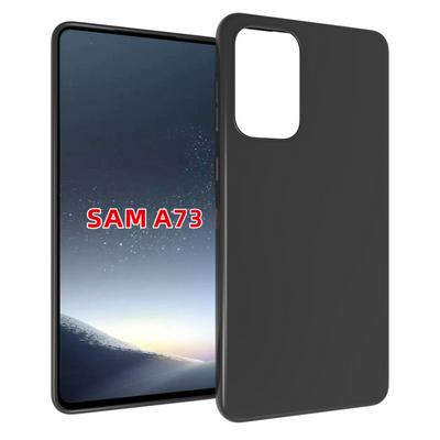 For Samsung Galaxy A73 Black Matte Shockproof Durable Soft TPU Back Cover Phone Case 