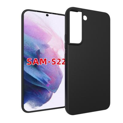 For Samsung Galaxy S22 Black Matte Shockproof Durable Soft TPU Back Cover Phone Case 