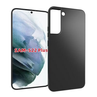 For Samsung Galaxy S22 Plus Black Matte Shockproof Durable Soft TPU Back Cover Phone Case 