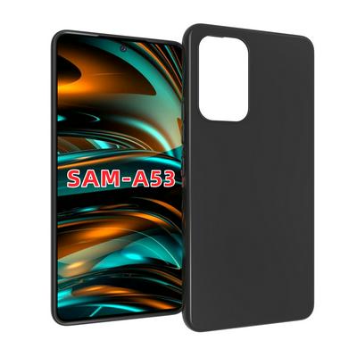 For Samsung Galaxy A53 5G Black Matte Shockproof Durable Soft TPU Back Cover Phone Case 