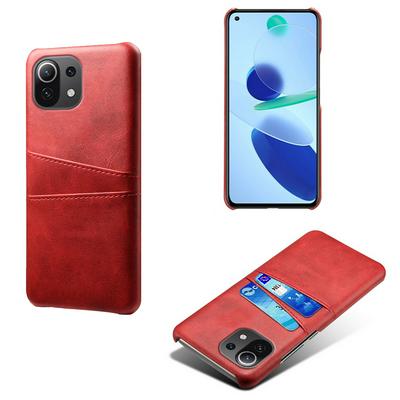 For Xiaomi Mi 11 Lite 4G/5G Extra Thinness Premium Cowhide Leather Vintage Shockproof Hard PC Back Cover Case