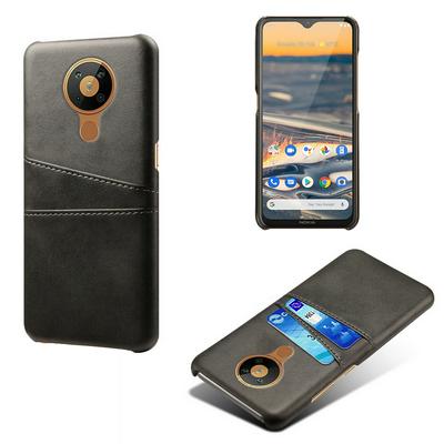 For Nokia 5.4 Extra Thinness Premium Cowhide Leather Vintage Shockproof Hard PC Back Cover Case