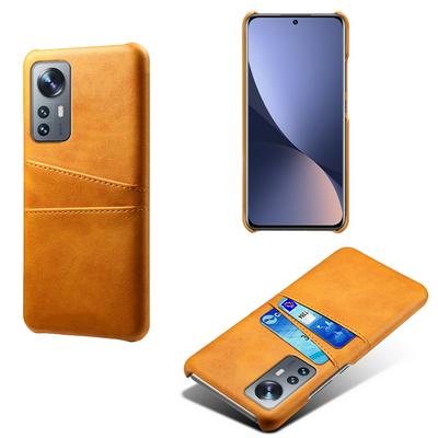 For Xiaomi 12/12X Extra Thinness Premium Cowhide Leather Vintage Shockproof Hard PC Back Cover Case