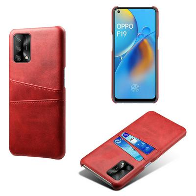 For Oppo A74 4G Extra Thinness Premium Cowhide Leather Vintage Shockproof Hard PC Back Cover Case