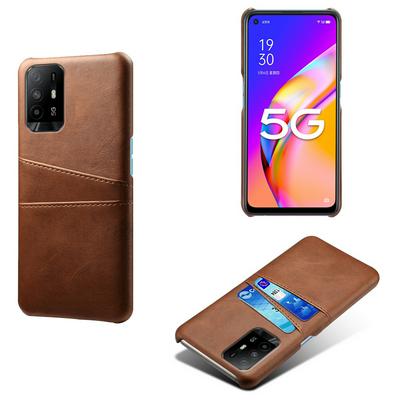 For Oppo A93 5G Extra Thinness Premium Cowhide Leather Vintage Shockproof Hard PC Back Cover Case