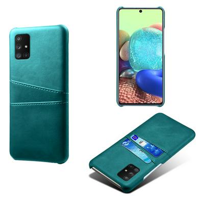 For Samsung Galaxy A71 5G Extra Thinness Premium Cowhide Leather Vintage Shockproof Hard PC Back Cover Case