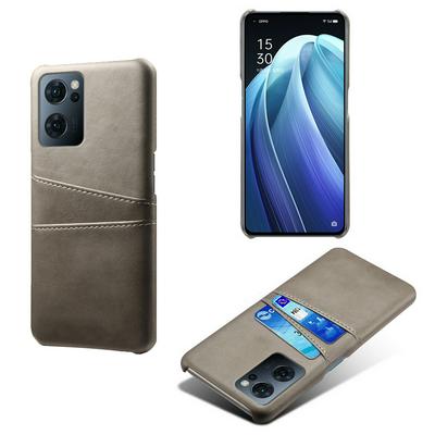 For Oppo Find X5 Lite Extra Thinness Premium Cowhide Leather Vintage Shockproof Hard PC Back Cover Case