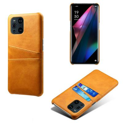 For Oppo Find X3/X3 Pro Extra Thinness Premium Cowhide Leather Vintage Shockproof Hard PC Back Cover Case