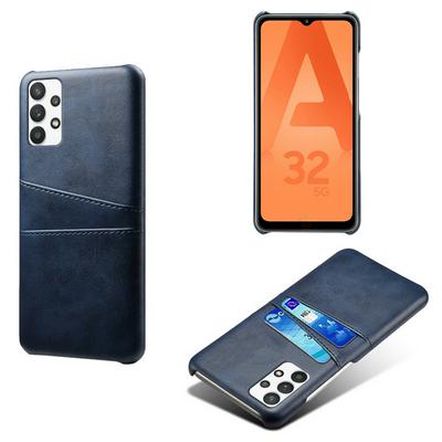For Samsung Galaxy A32 5G Extra Thinness Premium Cowhide Leather Vintage Shockproof Hard PC Back Cover Case