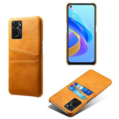 For Oppo A76 4G Extra Thinness Premium Cowhide Leather Vintage Shockproof Hard PC Back Cover Case