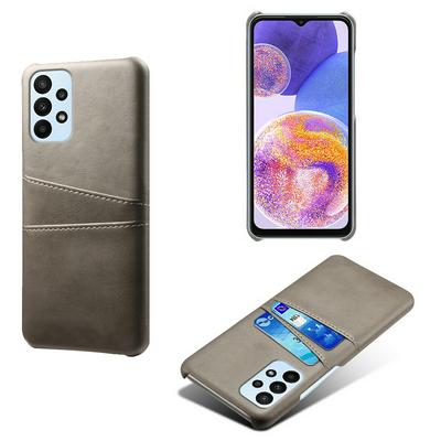 For Samsung Galaxy A23 Extra Thinness Premium Cowhide Leather Vintage Shockproof Hard PC Back Cover Case