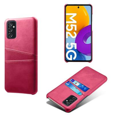 For Samsung Galaxy M52 5G Extra Thinness Premium Cowhide Leather Vintage Shockproof Hard PC Back Cover Case