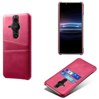 For Sony Xperia Pro-I Extra Thinness Premium Cowhide Leather Vintage Shockproof Hard PC Back Cover Case