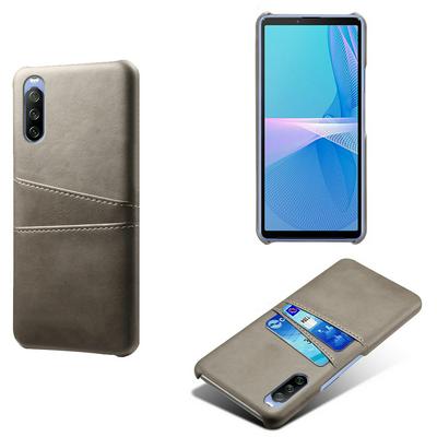 For Sony Xperia 10 III Extra Thinness Premium Cowhide Leather Vintage Shockproof Hard PC Back Cover Case
