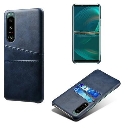For Sony Xperia 5 III Extra Thinness Premium Cowhide Leather Vintage Shockproof Hard PC Back Cover Case
