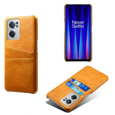 For OnePlus Nord CE 2 5G Extra Thinness Premium Cowhide Leather Vintage Shockproof Hard PC Back Cover Case