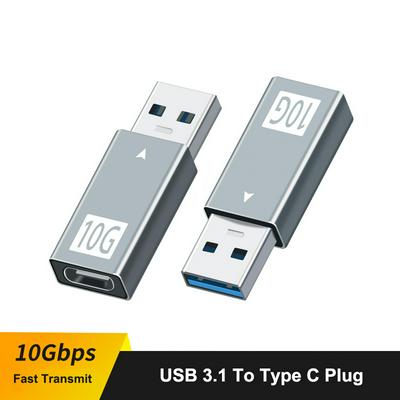 USB 3.1 Male to Type C Female Adapter USB A to USB C 3.1 GEN 2 Converter 10Gbps OTG Fast Charging Adapter Data Transmission