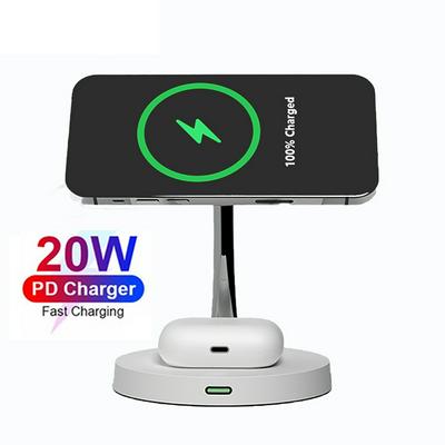 3 in 1 Wireless Charger,Wireless Charging Phone Stand With Lamp 10W Qi Fast-Charging Dock for iPhone 13/12/11/X/8,AirPods Pro