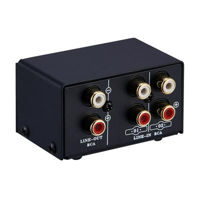 2 in 1 out or 1 in 2 out audio source signal selection, switcher, computer, speaker, audio source, switcher, RCA interface, no loss