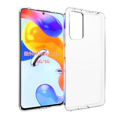 For Xiaomi Redmi Note 11 Pro 4G/5G/Redmi Note 11 pro+ 5G（IN） International Edition Transparent Shockproof Scratch Resistant Soft TPU Back Cover Case