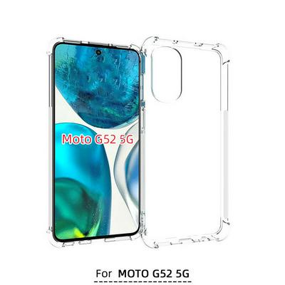 Anti-Fingerprint Non-Slip Waterproof Four Corners Shockproof Transparent Soft TPU Back Cover Protective Case for Motorola Moto G52 5G