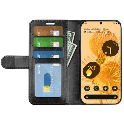 For Google Pixel 7 Pro R64 Pattern Single Folded Edge Folio Flip Wallet Leather Case