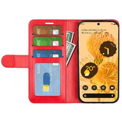 For Google Pixel 7 R64 Pattern Single Folded Edge Folio Flip Leather Wallet Phone Case