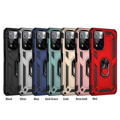 Ring Holder Kickstand Camera Slide Cover Design PC + TPU Phone Back Cover Case for Xiaomi Redmi note 11 Pro 5G/note 11 pro+5G