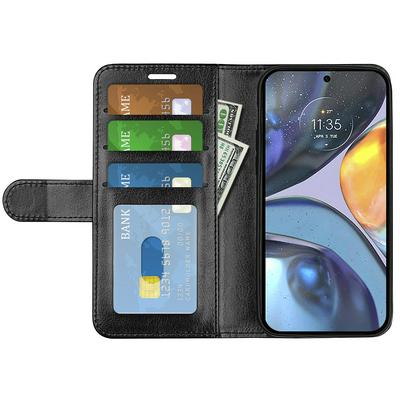 For Motorola Moto G22 4G R64 Pattern Single Folded Edge Folio Flip Leather Wallet Phone Case