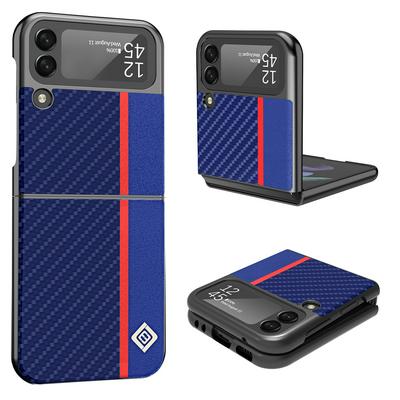 For Samsung Galaxy Z Flip4 Carbon Fiber Pattern Shookproof Anti-Fall Folding Screen Phone Case