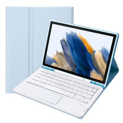 A08B-A For Samsung Tab A8 2021 (SM-X205/X200) Candy Color TPU Shell Pen Slot Touch Type Bluetooth Keyboard Holster