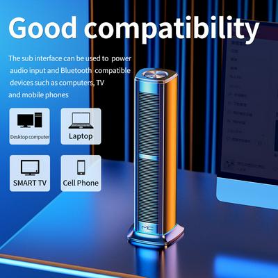 MAICONG F3 Vertical High Sound Quality Computer Bluetooth Speaker (Bluetooth + Wired)