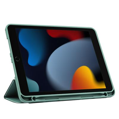 For iPad 10.2(2020) Tri-fold Silicone All-Inclusive Tablet Protective Case with Pen Slot